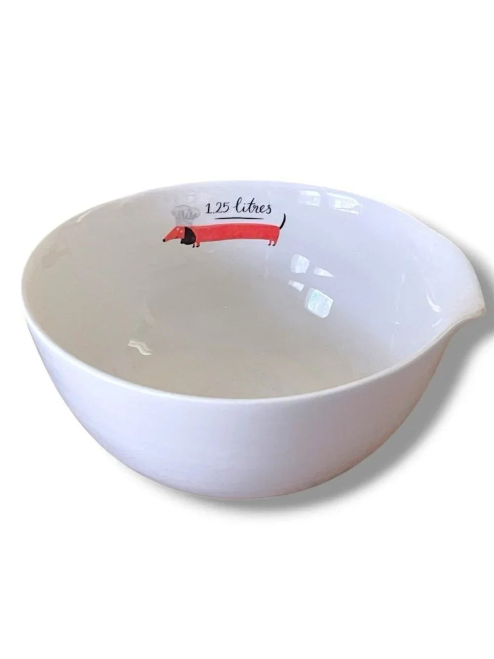 Fenella Smith Set of 3 Mixing Nesting Bowls Dachshund Chef Dog Lover Ceramic
